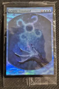 Magic the Gathering Foil Cryptic Command Player Rewards Card - Image 1