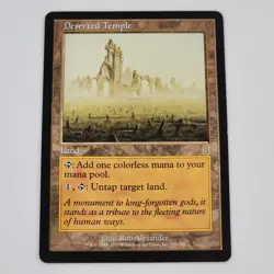 MTG Deserted Temple Odyssey Regular Rare Land Untap Land Card LP Vtg Magic - Image 1