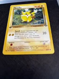Pikachu 60/64 Red Cheeks 1st Edition Jungle Set 1999 Pokemon TCG Card LP+ - Image 2