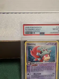 Pokemon TCG: 2005 Slowking Holo, #14/115 Unseen Forces Holo Card, PSA 8 NM-MT - Image 2