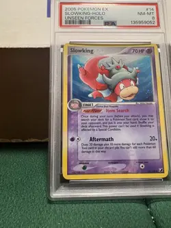 Pokemon TCG: 2005 Slowking Holo, #14/115 Unseen Forces Holo Card, PSA 8 NM-MT - Image 5