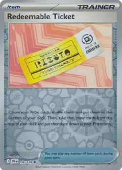 Redeemable Ticket 156/159 Reverse Holo | Journey Together | Pokemon Card - Image 1