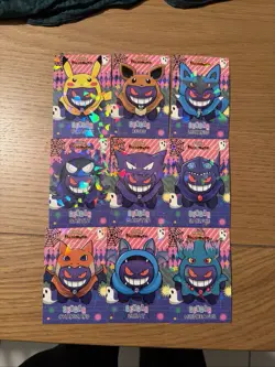 Gengar Poncho Pokemon HALLOWEN Card Database SET Star Holo (9 Cards) - Image 1