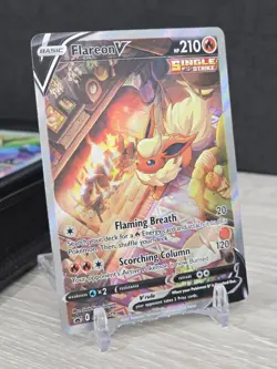 Pokemon Card TCG Flareon V SWSH179 Sword & Shield Black Star Promo Holo Rare NM - Image 1
