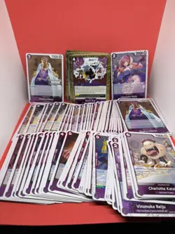One Piece TCG Lot All Purple All Foil Rare Common Uncommon Event 135 Card Luffy - Image 1