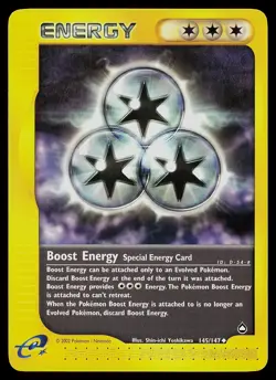 Pokemon Card - Boost Energy Aquapolis 145/147 Uncommon - Image 1