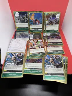 One Piece TCG Lot All Foil All Green Rare Common Uncommon 107 Card Zoro Luffy - Image 1