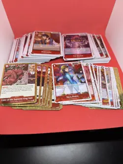One Piece TCG Lot All Foil All Red Rare Common Uncommon Event Robin 98 Card - Image 1