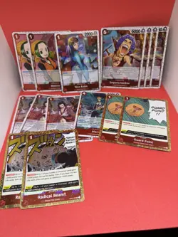 One Piece TCG Lot All Foil All Red Rare Common Uncommon Event Robin 98 Card - Image 4