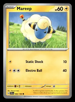 Pokemon TCG: Scarlet & Violet Base Set Trading Card - Mareep - 066/198 - Image 1