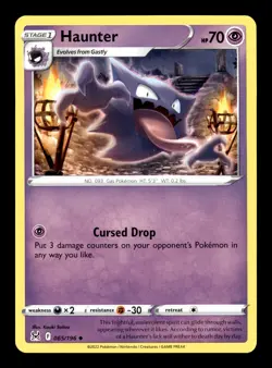 Pokemon TCG: Sword & Shield - Lost Origin Trading Card - Haunter - 065/196 - Image 1