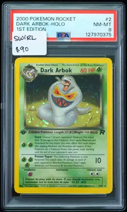 2000 Dark Arbok-Holo #2 First Edition PSA 8 Pokemon Card - Image 1
