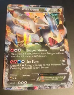 Pokemon TCG White Kyurem EX #BW63 Black White Black Star Promo Card Holo Rare HP - Image 1