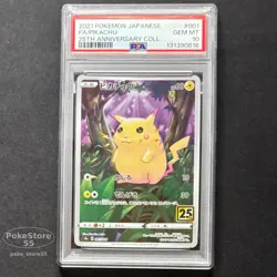 PSA 10 Pikachu 25th Anniversary 2021 Promo 001/028 Japan Pokemon Card GEM MINT - Image 1