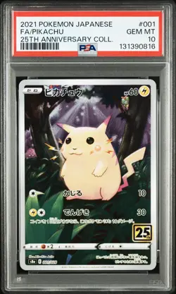 PSA 10 Pikachu 25th Anniversary 2021 Promo 001/028 Japan Pokemon Card GEM MINT - Image 4