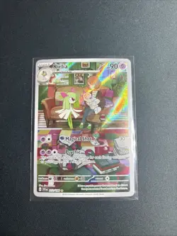 Pokemon TCG Kirlia Scarlet & Violet Base Set Illustration Rare Card 212/198 - Image 1