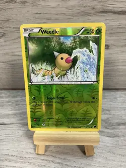 Pokemon Black White Plasma Freeze Weedle 1/116 Reverse Holo Card TCG - Image 1