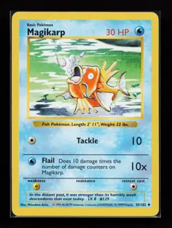 Magikarp 35/102 Uncommon Base Set (Shadowless) Pokemon Card - Image 1