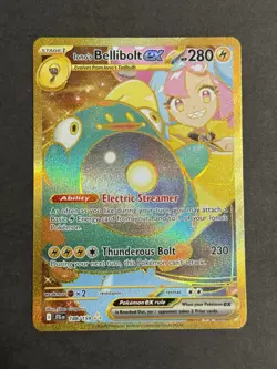 Pokemon TCG Ionos Bellibolt ex 188/159 Journey Together Gold Hyper Rare Card NM - Image 1