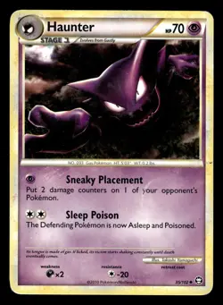 Haunter 35/102 Uncommon HGSS Triumphant Pokemon Card - Image 1