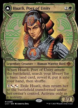 Huatli, Poet of Unity M Showcase FOIL #296 | LCI Lost Caverns of Ixalan | MTG - Image 1