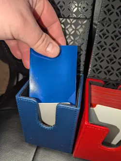 Ultra Pro Red Blue Black And Grey Lot Alcove Leather Flip Deck Box Magic MTG - Image 5