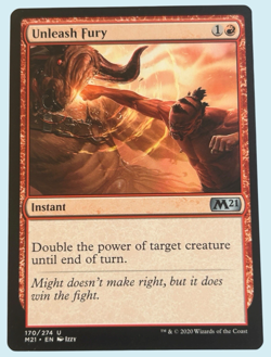 Unleash Fury, Core Set 2021, NM Near Mint, Magic the Gathering MTG - Image 1