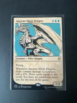 Ancient Silver Dragon (Showcase) Commander Legends: Battle for Baldur's Gate Reg - Image 1