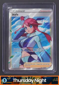 2021 POKEMON SWORD & SHIELD SHINING FATES #072/072 SKYLA ULTRA RARE - Image 1