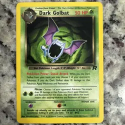Vintage Pokemon Team Rocket Dark Golbat 24/82 Non-holo Rare WotC 2000 - Image 1