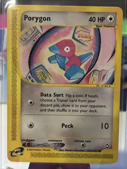 Pokemon TCG Porygon Aquapolis 103a/147 Regular 1st Edition Common MP - Image 1