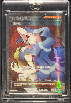Karen XY177a Full Art Trainer - Pokemon Promo - Heavily Played (Edge Damage) - Image 1