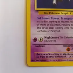 Pokemon Fossil- Haunter- Near Mint- Vintage WOTC 21/62 - Image 3