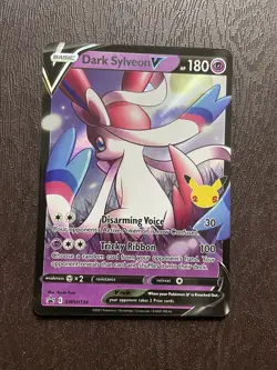 Dark Sylveon V Celebrations SWSH134 Black Star Promo Pokemon Standard Size Mint - Image 1