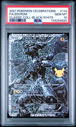 2021 POKEMON CELEBRATIONS CLASSIC COLL #114 FULL ART/ZEKROM PSA 10 - Image 1