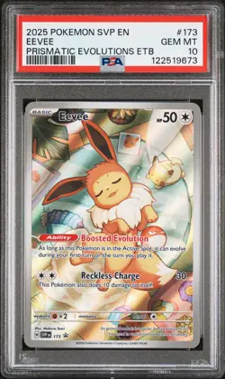 2025 POKEMON SVP EN-SV BLACK STAR PROMO #173 EEVEE PSA 10 - Image 1