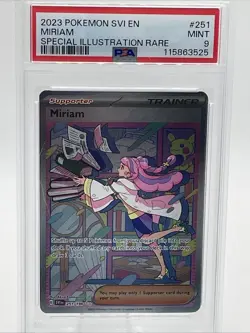 Miriam Pokemon Scarlet & Violet Base #251 Special Illustration Rare PSA 9 MINT - Image 1