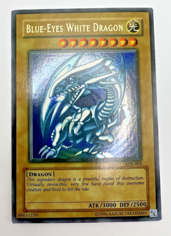 Vintage Yu-Gi-Oh! Blue-Eyes White Dragon (SDK-001 Kaiba Unlimited) Light Play+ - Image 1