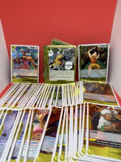 One Piece TCG Lot All Foil All Yellow Rare Common Uncommon Event Luffy Ace - Image 1