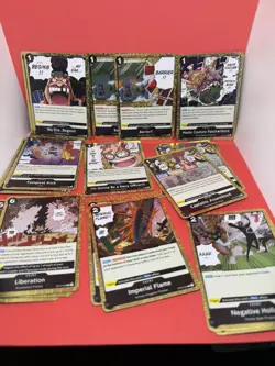 One Piece TCG Lot All Foil All Black Rare Common Uncommon Event Black Beard 85 - Image 1