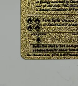 1999 WOTC Pokemon Charizard Gold Foil Fan Art Textured Card 4/102 - Rare - Image 3