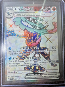 Pokemon Card Twilight Masquerade Greninja EX 198/167 Ultra Rare EUC NM - Image 1