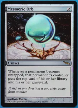 Mesmeric Orb FOIL Mirrodin HEAVILY PLD Artifact Rare CARD (509329) ABUGames - Image 1