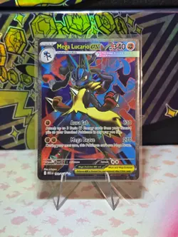 Pokemon Mega Lucario EX FA 160/132 Ultra Rare Holo NM Mega Evolution TCG Card - Image 1