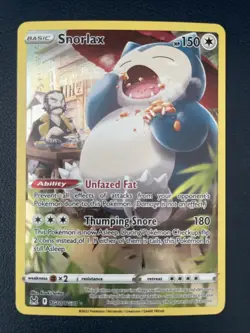 Snorlax TG10/TG30 Lost Origin Trainer Gallery Full Art Holo Rare Card - Image 2