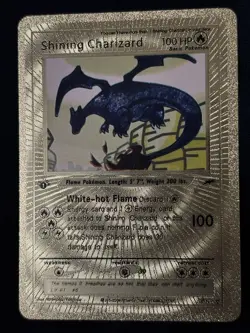 Pokemon TCG Shining Charizard Gold Fan Art 1st Edition Card - Image 1