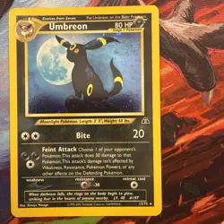 Pokemon TCG Umbreon Neo Discovery Holo Rare Card 13/75 - Image 1
