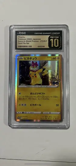 Pokemon Pikachu Go Card File Set Promo 272/S-p CGC Pristine 10 - Image 1