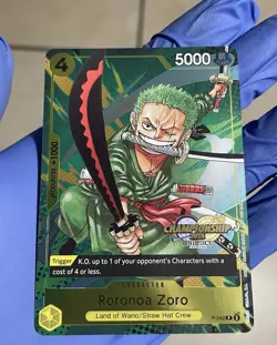 One Piece Roronoa Zoro P-042 2024 Championship Event Pack Promo Card Psa Ready - Image 1