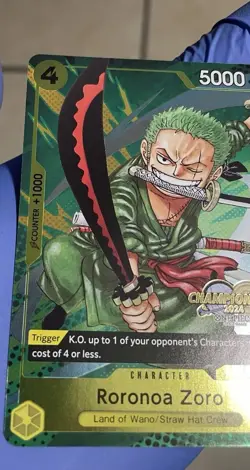 One Piece Roronoa Zoro P-042 2024 Championship Event Pack Promo Card Psa Ready - Image 5